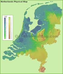 physical map of the netherlands