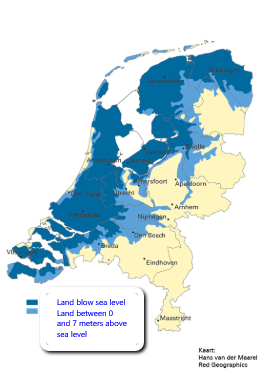 netherlnds elevation map